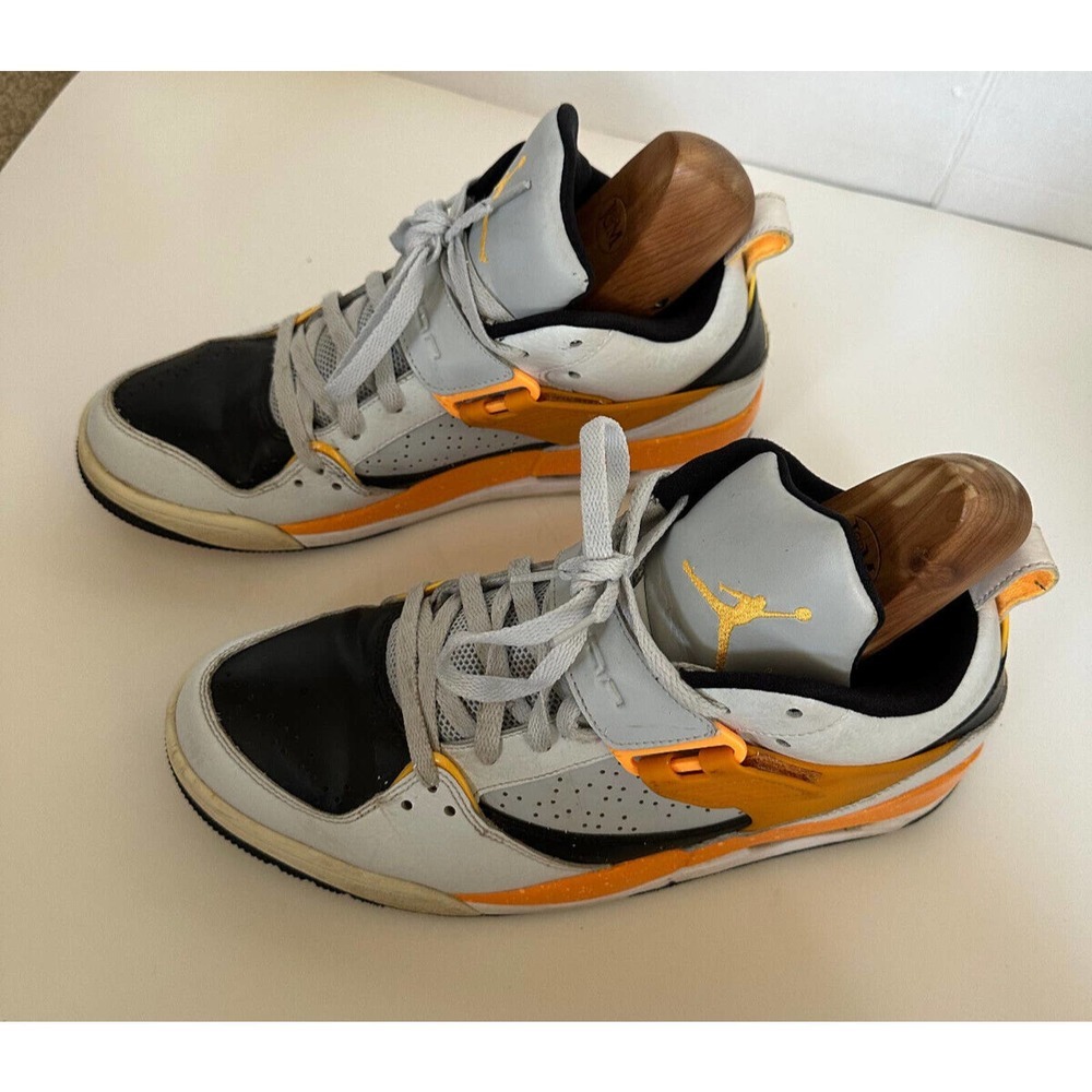 Jordan Flight 45 2014 Pure Platinum Atomic Mango 644846-016 Men's Size 12 - Picture 4 of 15